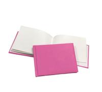 Janrax 100 Pages Plain Cover Pink Autograph Book - School Leavers Signature, End of Term Memory Book
