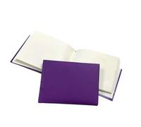Janrax 100 Pages Plain Cover Purple Autograph Book - School Leavers Signature, End of Term Memory Book