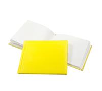 Janrax 100 Pages Plain Cover Yellow Autograph Book - School Leavers Signature, End of Term Memory Book