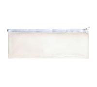 Janrax 13x5" White Zip Clear Exam Pencil Case