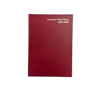 Janrax 2025-2026 A4 Day Per Page Burgundy Academic Diary