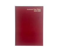 Janrax 2025-2026 A4 Week to View Burgundy Academic Diary