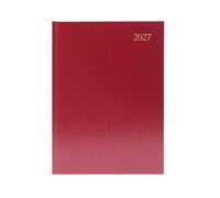 Janrax 2026 A5 Week To View Burgundy Desk Diary