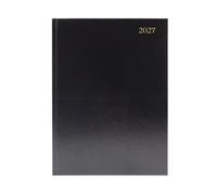 Janrax 2027 A5 2 Days Per Page Black Desk Diary