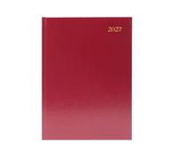 Janrax 2027 A5 2 Days Per Page Burgndy Desk Diary