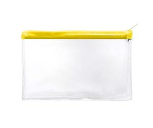 Janrax 8x5 inch Yellow Zip Clear Exam Pencil Case