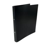 Janrax A4 Black PP Ring Binder - 25mm Spine, 2 O-Ring Mechanism, 700 Micron Durable Cover