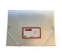 Janrax A4 Clear 3 Flap Folder With Elasticated Closure