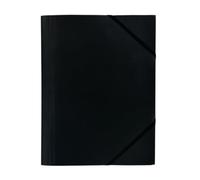 Janrax A4 Clearview Black 3 Flap Folder with Elasticated Closure