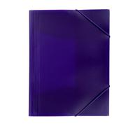 Janrax A4 Clearview Purple 3 Flap Folder with Elasticated Closure