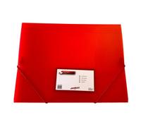 Janrax A4 Clearview Red 3 Flap Folder with Elasticated Closure