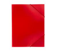 Janrax A4 Clearview Red 3 Flap Folder with Elasticated Closure
