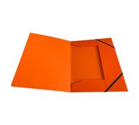 Janrax A4 Orange Laminated Card 3 Flap Folder With Elastic Closure