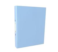 Janrax A4 Pastel Blue Ring Binder 35mm Spine, 2 Ring File Folder, Thick Paper Over Board Cover, Stylish Document Organiser for Office School