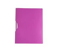 Janrax A4 Pastel Pink Swing Clip Folder - Document File Holder for Unpunched Papers, Clear Sliding Clip Presentation Folder, 30 Sheet Capacity, 45 Micron Cover for Office School Home