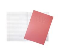 Janrax A4 Pink 80 Page Feint Ruled with Margin Exercise Book WF Paper with 225gsm Manilla Cover