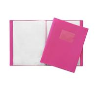 Janrax A4 Pink Flexible Cover 20 Pocket Display Book - Presentation Folder