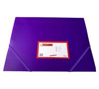 Janrax A4 Purple 3 Flap Folder with Elasticated Closure