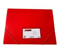 Janrax A4 Red 3 Flap Folder With Elasticated Closure