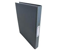 Janrax A4 Ring Binder Grey 25mm Capacity, 2 O-Ring File Folder, Paper Over Board Cover with Spine Label, Office Business Document Organiser