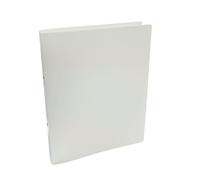 Janrax A4 White PP Ring Binder - 25mm Spine, 2 O-Ring Mechanism, 700 Micron Durable Cover