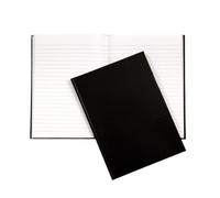 Janrax A5 160 Pages 8mm Ruled Charcoal Black Casebound Notebook