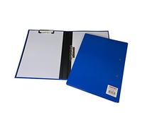 Janrax Blue A4 Clipboard Document Clamp File Folder - Fold-Open Laminated Board with Metal Clip and Clamp