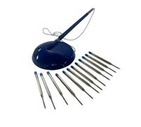 Janrax Blue Reception Desk Pen with 12 Blue Medium Point Ballpoint Pen Refills