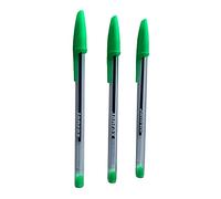 Janrax Box of 50 Neon Green Ballpoint Pens Smooth Glide
