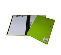 Janrax Green A4 Clipboard Document Clamp File Folder - Fold-Open Laminated Board with Metal Clip and Clamp