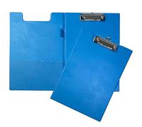 Janrax Light Blue Foldover Clipboard - A4 Folding Clipboard with Front Cover, Inside Pocket & Hanging Hook