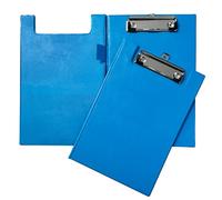 Janrax Light Blue Foldover Clipboard - A5 Folding Clipboard with Front Cover, Inside Pocket & Hanging Hook