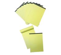 Janrax Pack of 10 160 Pages A4 Yellow Feint Ruled Board Back Memo Pads