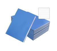 Janrax Pack of 10 A4 160 Pages 8mm Ruled Blue Casebound Notebooks