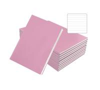 Janrax Pack of 10 A4 160 Pages 8mm Ruled Pink Casebound Notebooks