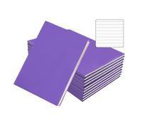 Janrax Pack of 10 A4 160 Pages 8mm Ruled Purple Casebound Notebooks