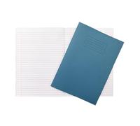 Janrax Pack of 10 A4 Light Blue 80 Page Feint Ruled with Margin Exercise Books WF Paper with 225gsm Manilla Cover