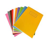 Janrax Pack of 100 A4 Assorted 80 Pages Feint and Ruled Exercise Books