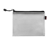 Janrax Pack of 12 Premium A5 Black Zip Mesh Bags