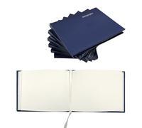 Janrax Pack of 24 Navy Blue 100 Pages Autograph Books - School Leavers Signature, End of Term Memory Book