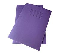 Janrax Pack of 25 A4 Purple 80 Pages Feint and Ruled Exercise Books