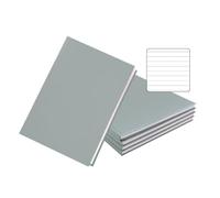 Janrax Pack of 5 A4 160 Pages 8mm Ruled Grey Casebound Notebooks
