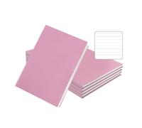 Janrax Pack of 5 A4 160 Pages 8mm Ruled Pink Casebound Notebooks