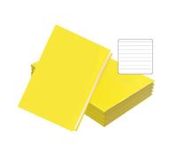 Janrax Pack of 5 A4 160 Pages 8mm Ruled Yellow Casebound Notebooks