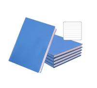 Janrax Pack of 5 A5 160 Pages 8mm Ruled Blue Casebound Notebooks