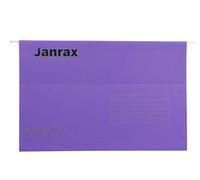 Janrax Pack of 50 Purple Foolscap Suspension Files, Hanging File Folders for Filing Cabinets, Document Storage & Office Organisation