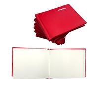 Janrax Pack of 60 Red 100 Pages Autograph Books - School Leavers Signature, End of Term Memory Book