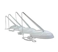 Janrax Pack of 8 White Reception Counter Pens on Chain