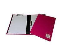 Janrax Pink A4 Clipboard Document Clamp File Folder - Fold-Open Laminated Board with Metal Clip and Clamp