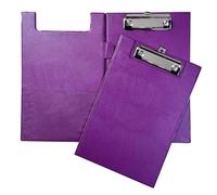 Janrax Purple Foldover Clipboard - A5 Folding Clipboard with Front Cover, Inside Pocket & Hanging Hook